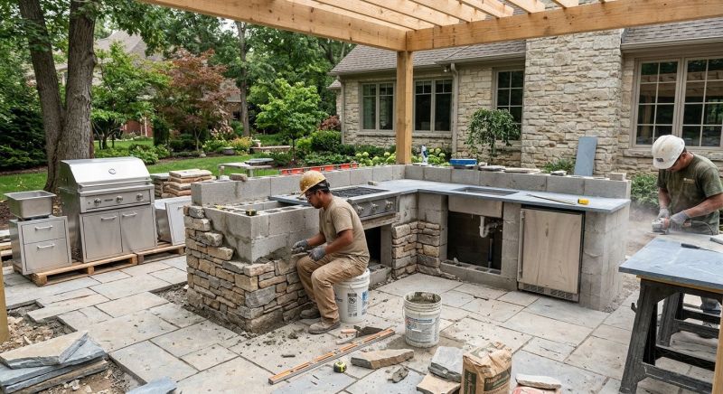 Outdoor Kitchen Installation in Conroe, TX