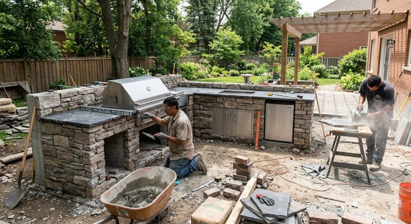 Outdoor Kitchen Renovation in Katy, TX